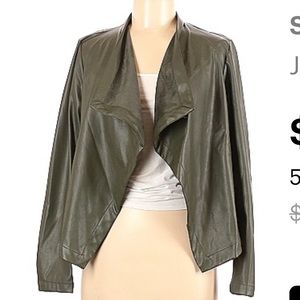 Bb Dakota Olive faux leather jacket xs